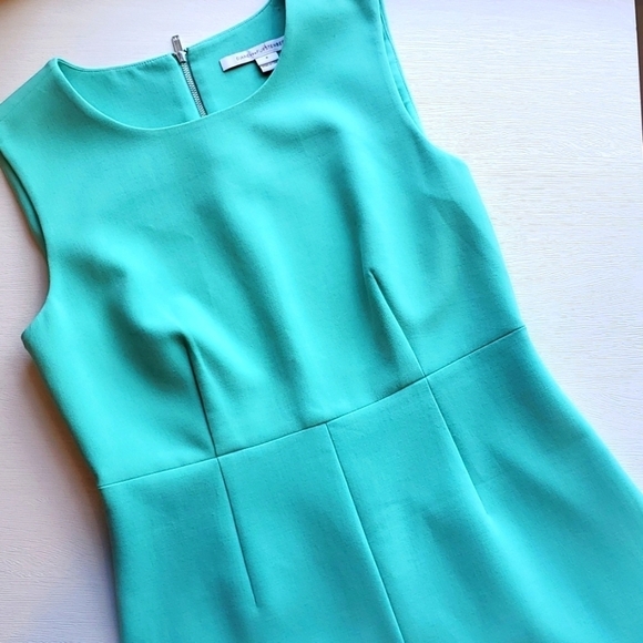Diane von Furstenberg Seafoam Aqua A-Line Sheath Dress 8 - Picture 2 of 9